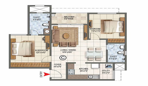 Prestige Botanique Floor Plan